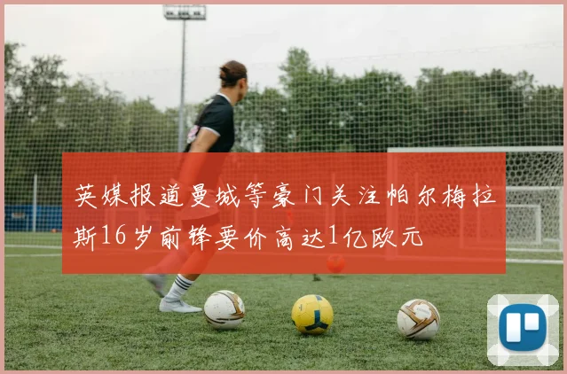 英媒报道曼城等豪门关注帕尔梅拉斯16岁前锋要价高达1亿欧元